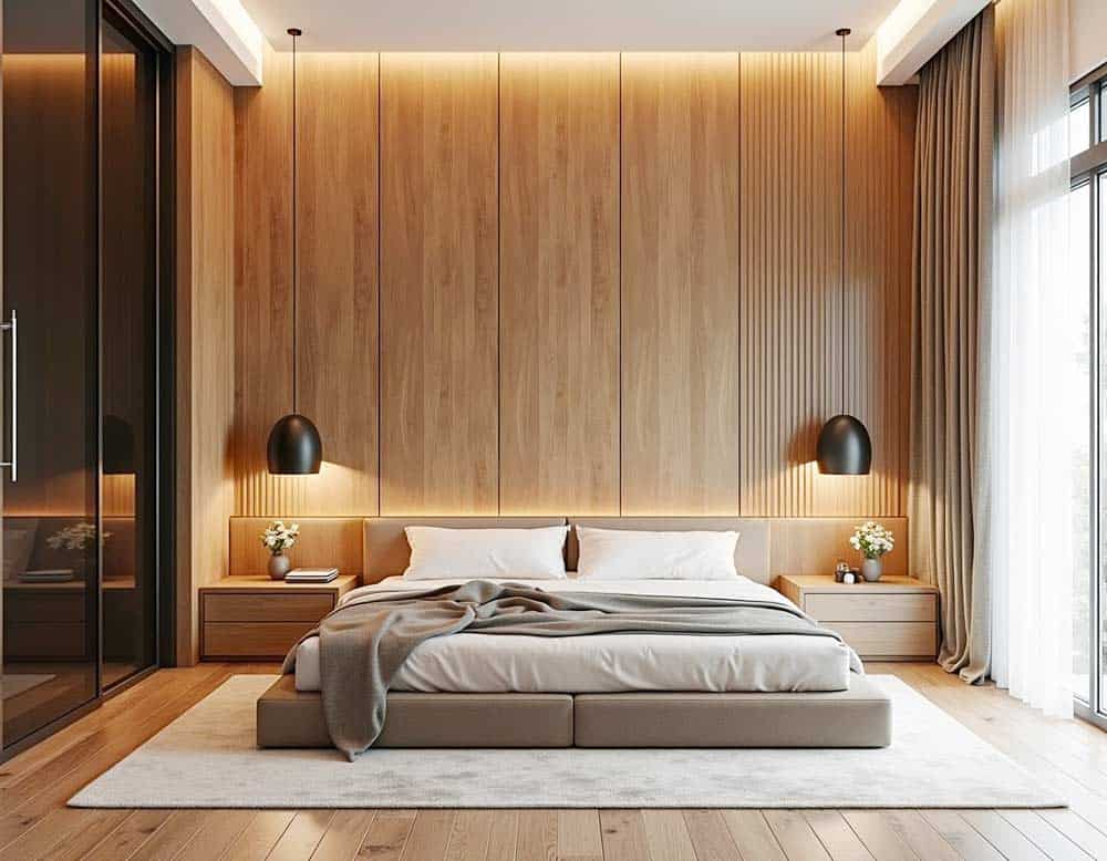 Modernes Wanddesign mit Holz Modernes Wanddesign mit Holz