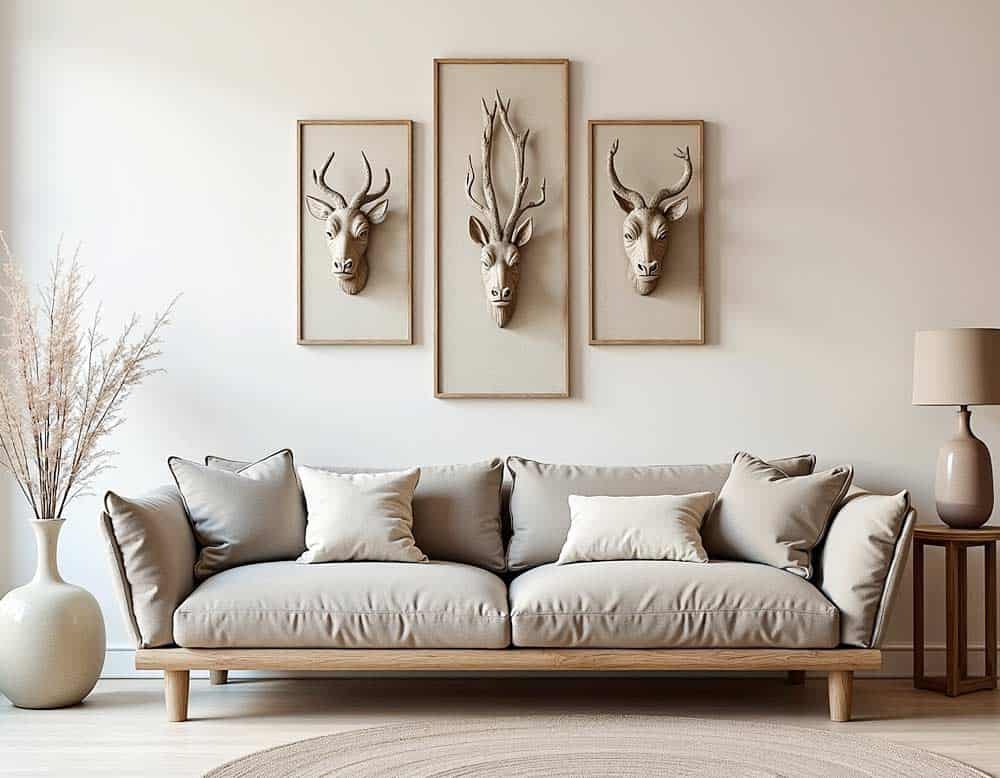 Wand im Zimmer mit Wandskulpturen selbst gestalten Wand im Zimmer mit Wandskulpturen selbst gestalten