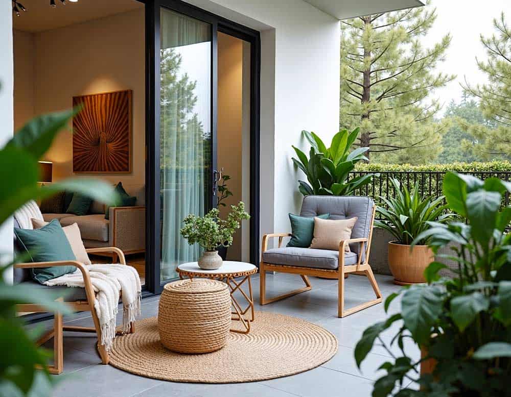 Balkon wohnlich genutzt Balkon wohnlich genutzt