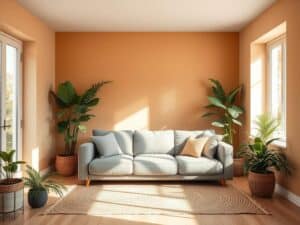 Mehr über den Artikel erfahren Beste Wandfarben für graue Sofas