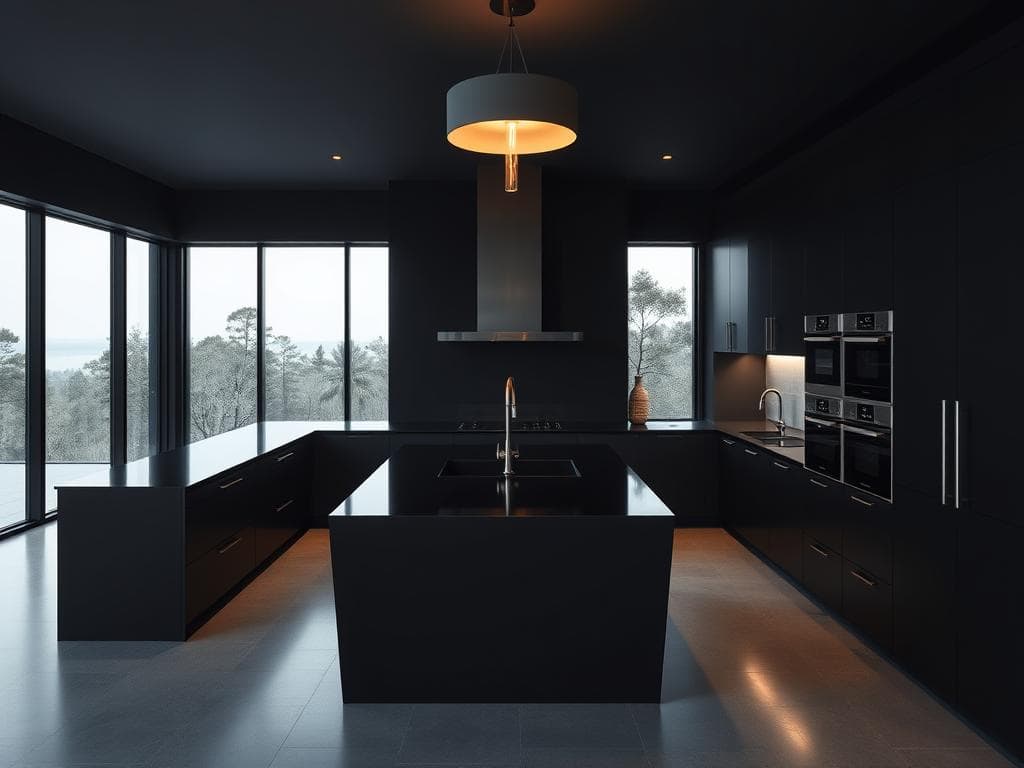 Schwarze Küchen Design