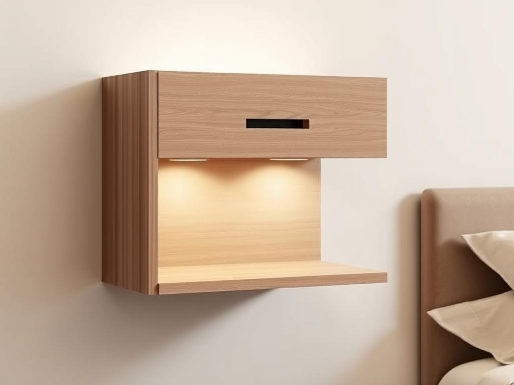 wandmontierter nachttisch design