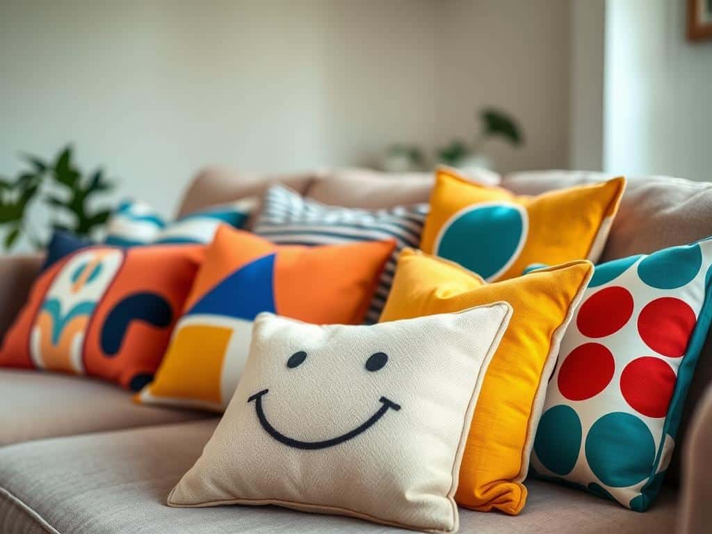 Design-Ideen für DIY-Kissen Gestaltungsideen für selbstgemachte Emoji-Kissen