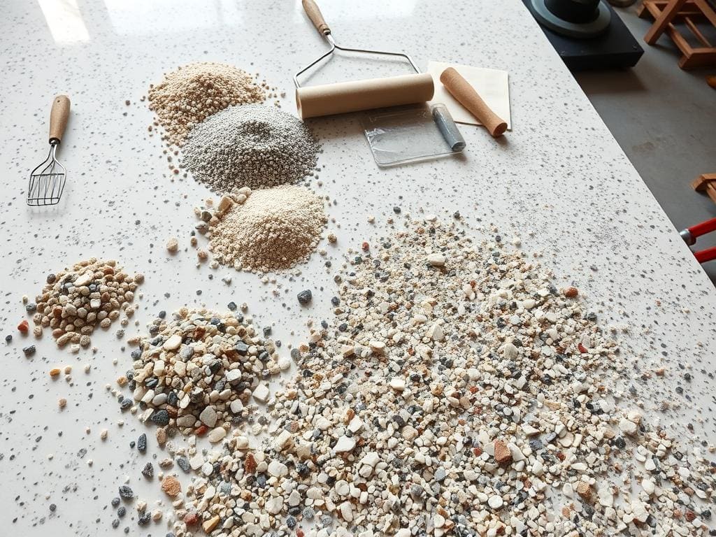 Terrazzo Herstellung Materialien