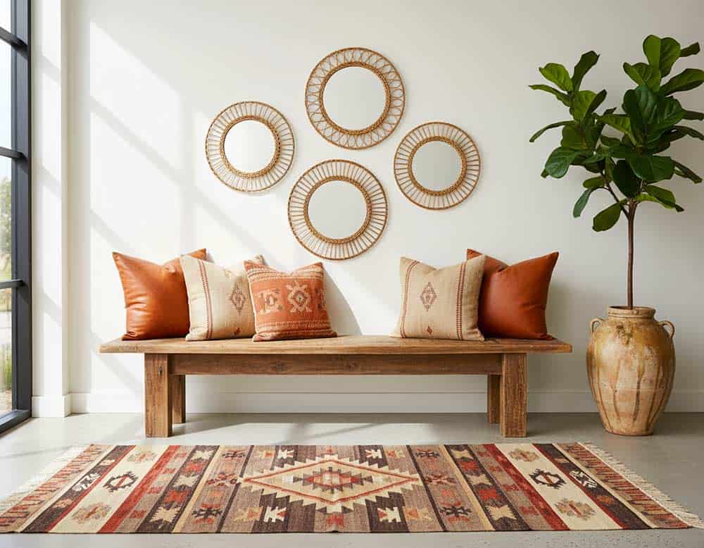 Moderner Eingangsbereich im Ethno-Style