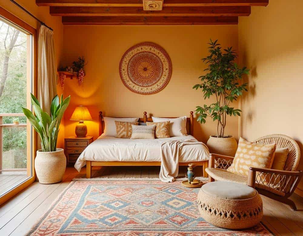 Zimmerpflanzen im Ethno Wohnstil