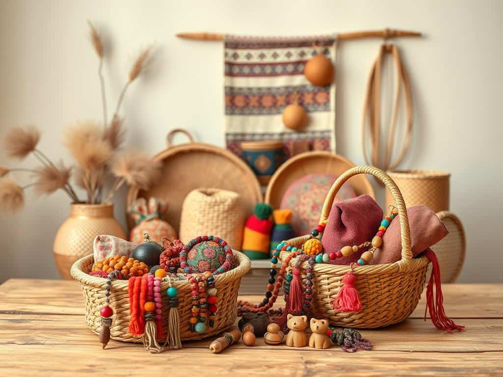 Harmonische Kombination Ethno-Accessoires