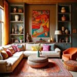 Multikulturelles Wohnzimmer mit exotischen Wohnideen