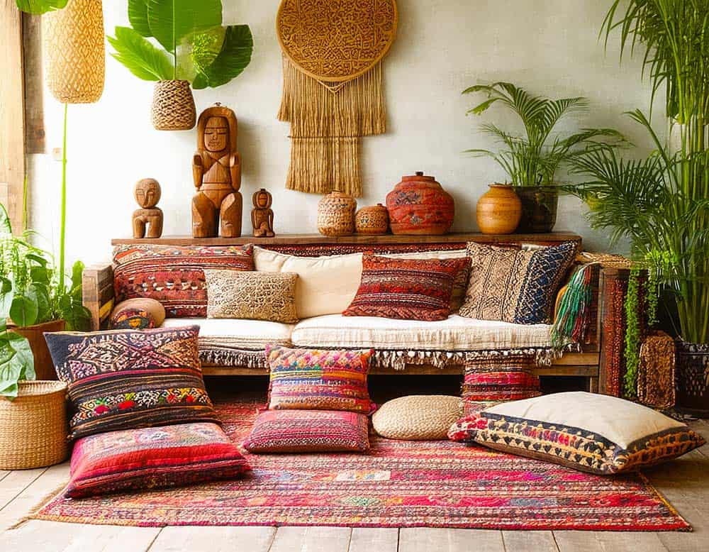 Wohnzimmer im Ethno-Stil