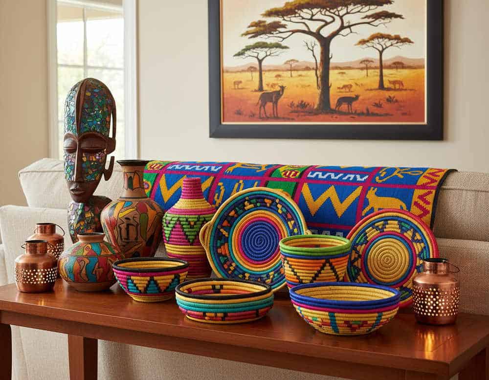 Afrikanisch geprägte Ethno-Deko für natürliche Räume Afrikanisch geprägte Ethno-Deko für natürliche Räume