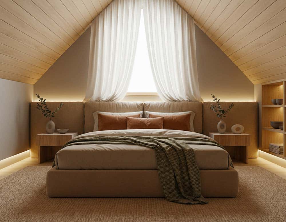 Feng Shui für Schlafzimmer mit 2 Dachschrägen