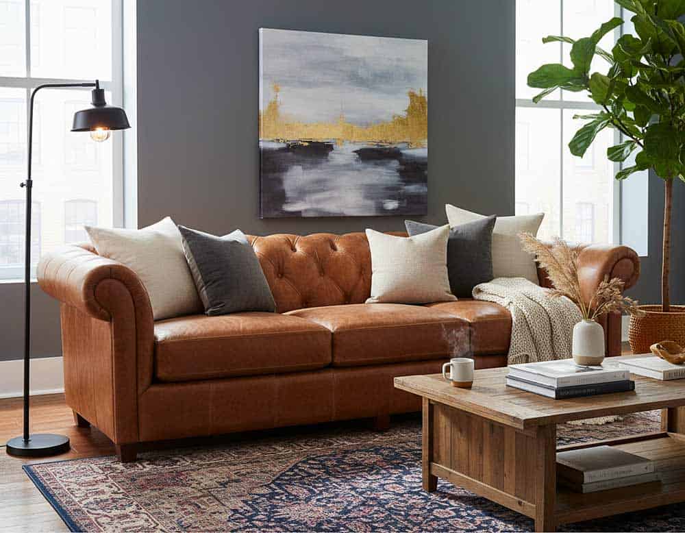 Ledersofa mit Patina Ledersofa mit Patina