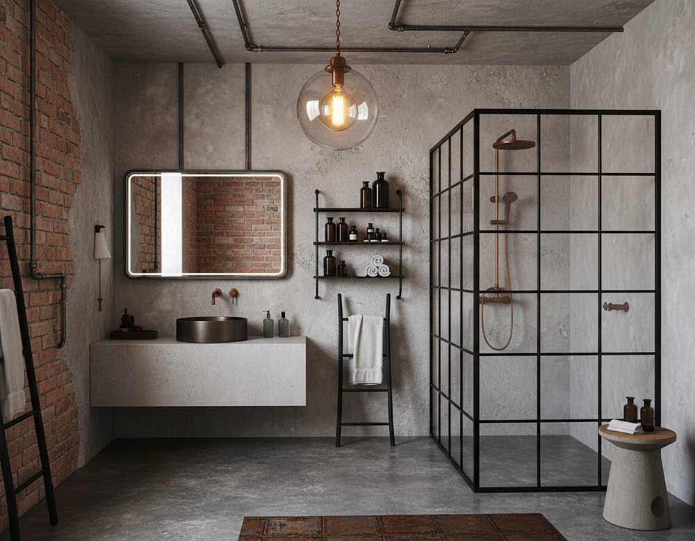 Industrial Style im Bad Industrial Style im Bad