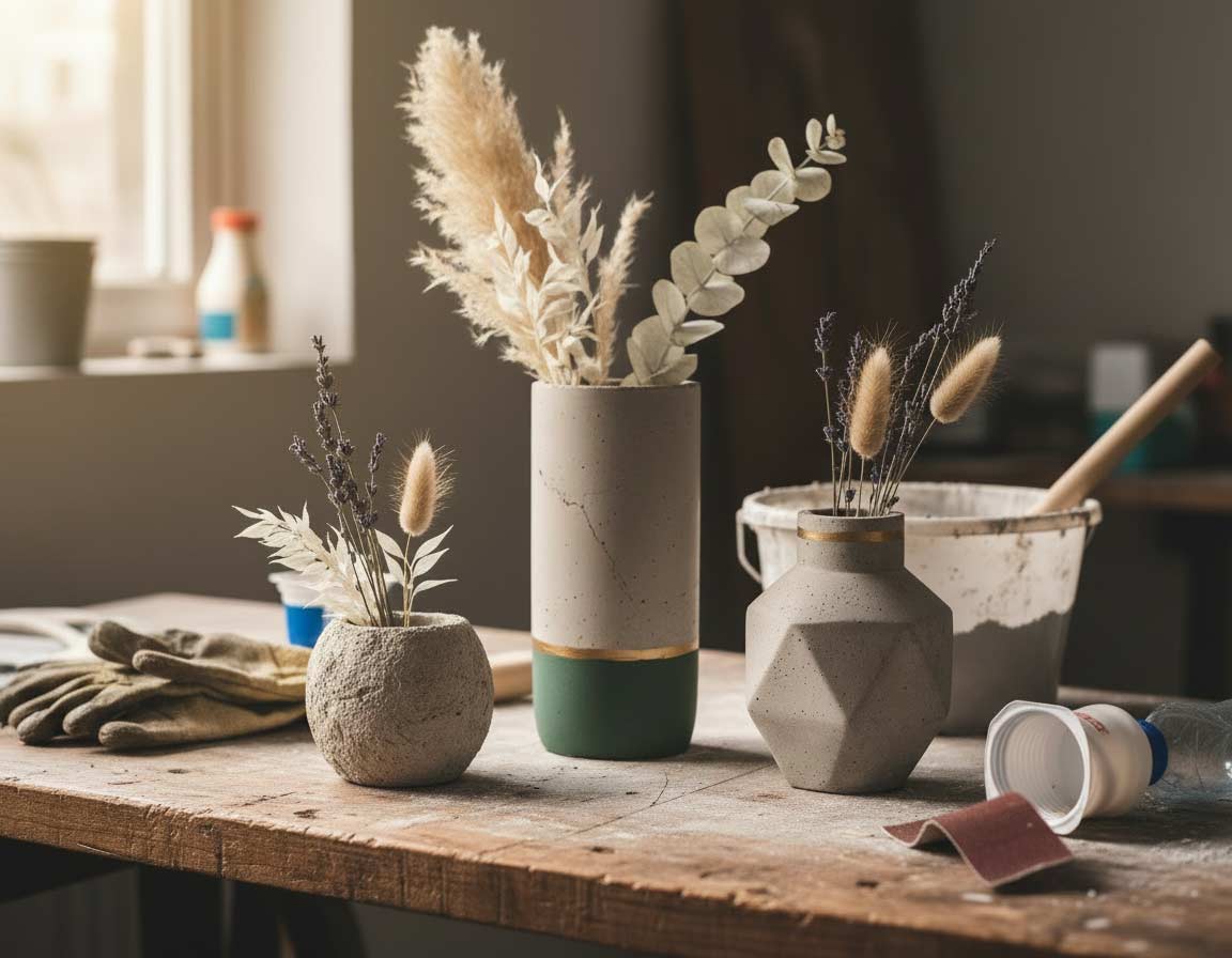DIY Betonvasen DIY Betonvasen