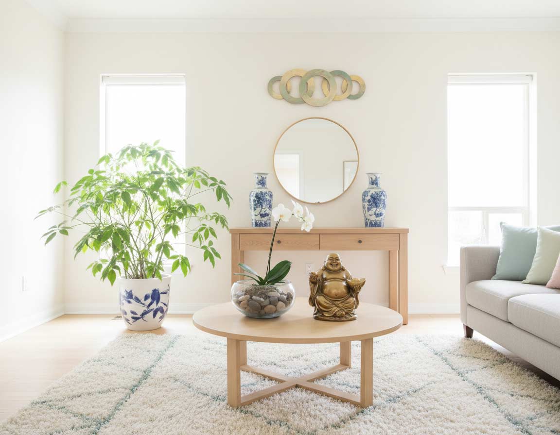 Dekoration nach dem Prinzip von Feng Shui Dekoration nach dem Prinzip von Feng Shui