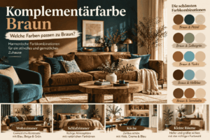 Mehr über den Artikel erfahren Komplementärfarbe Braun: Welche Farben passen zu Braun?