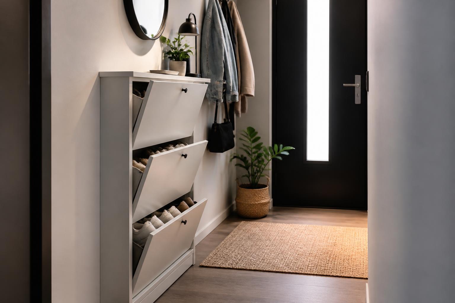 Du betrachtest gerade Schuhschrank schmal: Die besten platzsparenden Lösungen für kleine Flure